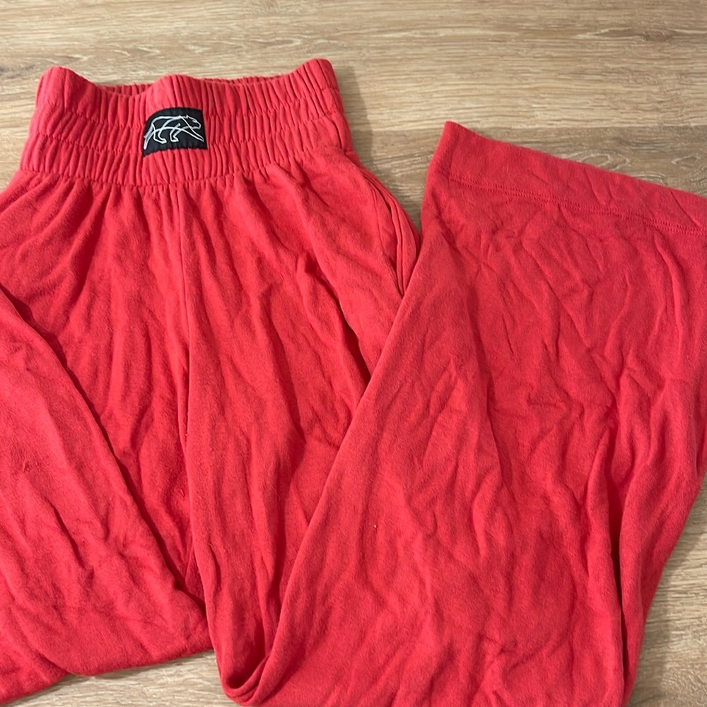 Tiger Friday Lee Wide Leg Pant Red Extra Small Adult